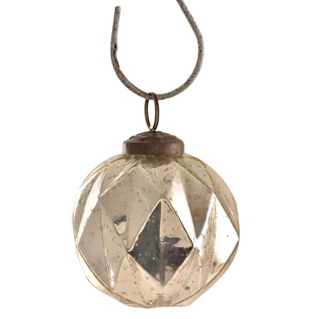 Silver Round Cut Christmas Hanging